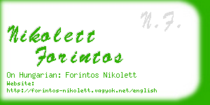 nikolett forintos business card